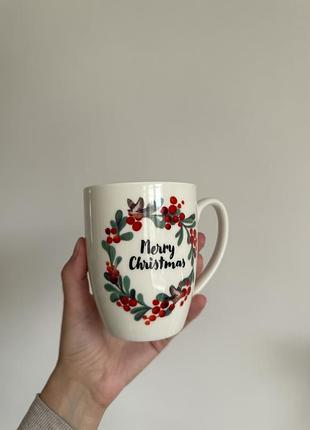 Чашка з написом merry christmas 4