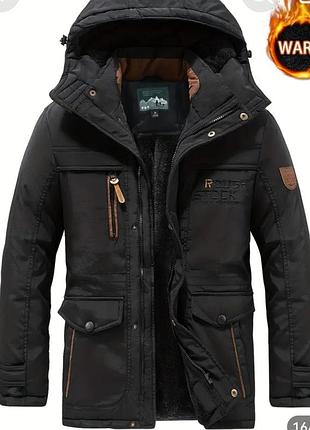 Куртка мужская осенне-зимняя. размер xxl-xxxl. цвет черный.