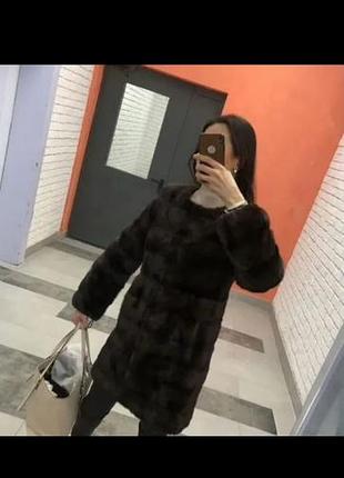 Шуба з норки 42 s на шовковому пiдкладi