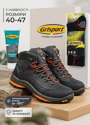 Черевики чоловічі grisport 13505-d87wtn чорні шкіряні