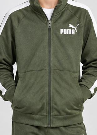 Спортивная кофта puma зеленого цвета. детская олимпийка puma на рост 140 см.
спортивная кофта цвет хаки