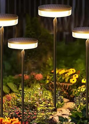 Фонарь садовый на солнечной панели на ножке ip65 19 led высота 83 см 1шт