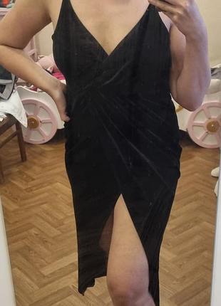 Оксамитова сукня shein 8