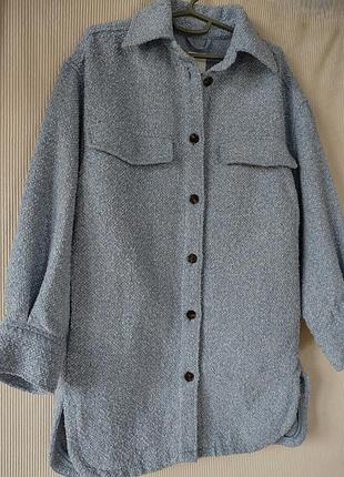 Удлиненная курточка рубашка h&amp;m 6