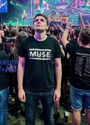 Футболка мерч muse из их концертного тура simulation theory