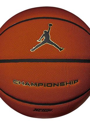 Мяч баскетбольный nike jordan championship 8p deflated amber/bk/metallic gold/bk размер 7 j.100.9917.891.07 (оригинал)