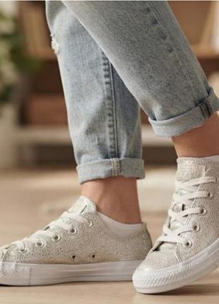 Кеди converse chuck taylor all star metallic leather (оригінал)