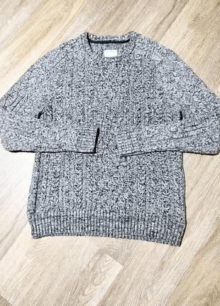 Чоловічий теплий сірий светр fat face, розмір l-xl.