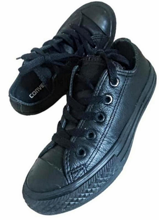 Оригінальні шкіряні кеди converse chuck taylor all star ox black mono — розмір 28.5 (ідеальний стан)