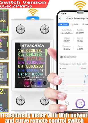 Wi-fi реле напряжения и счетчик электроэнергии atorch gr2pws 100а tuya