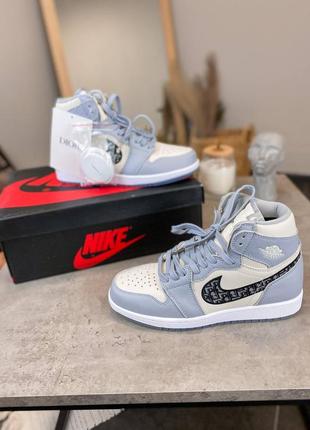 🏀nike air jordan x d10r🏀(36рр - 45рр) кроссовки найк джордан 1 высокие, кросівки джордан сірі