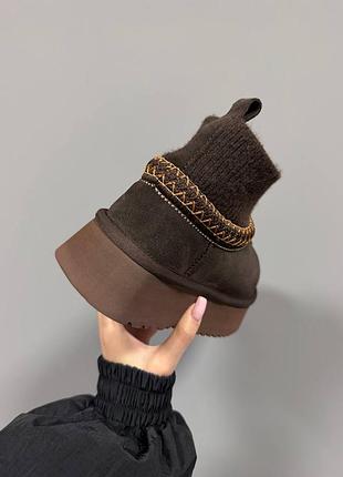 Ugg tazz sock |  chocolate brown premium 3