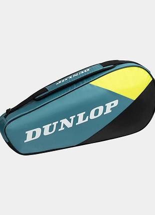 Чохол-сумка dunlop tac sx club на 3 ракетки чорно-зелено-жовта 10364028 (оригінал)