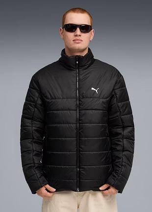 Куртка спортивна чоловіча puma essentials padded jacket men 685210 01 (чорна, зима, термо, без капітона, бренд пума) xxl (60-62)