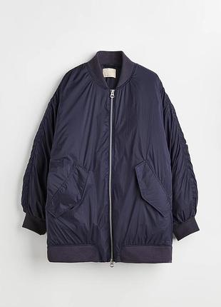 Куртка пуховик бомбер жіночий h&m studio h&m premium selection