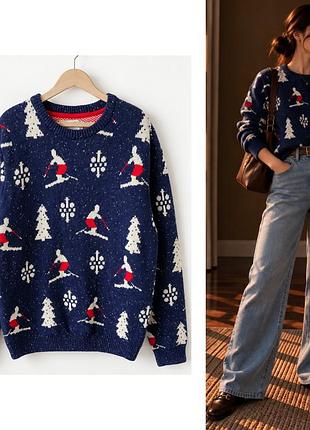 Светр burton menswear london m, зимовий принт | чоловічий та жіночий oversize