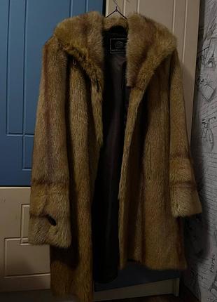 Жіноча шуба huabe fur coat co., ltd. руда, розмір xl