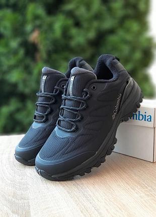 Мужские качественные и стильные кроссовки columbia gore-tex черные из горчицей❄️