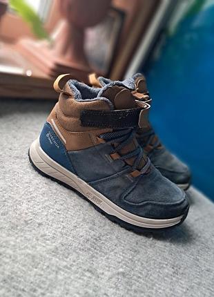 Зимові шкіряні черевики quechua decathlon sh500 mid (водонепроникні) розмір 33