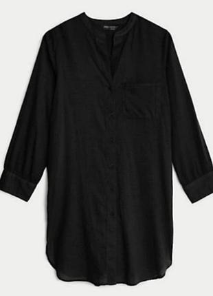 Стильная удлиненная рубашка-туника autograph от marks &amp; spencer (plus size)