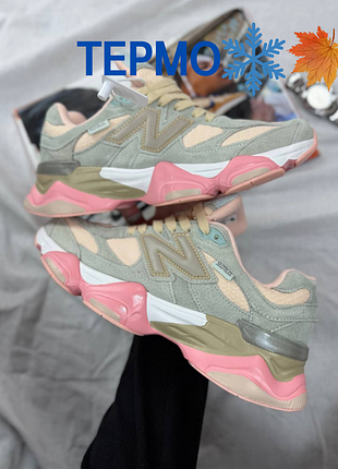 Термо кроссовки женские new balance 9060 beige pink