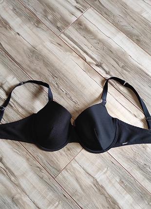 Чорний купальний верх ліф купальника в жатку boux avenue uk 36e / eur 80e