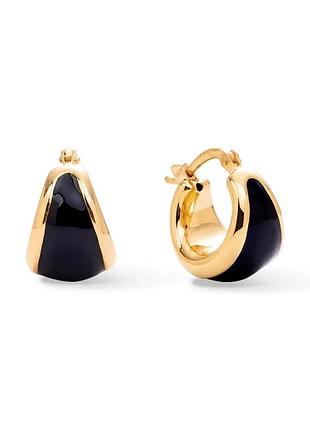 Urbanshop com ua berriesсережки жіночі позолочені срібні з емаллью viva black earings ke007g розміри запитуйте