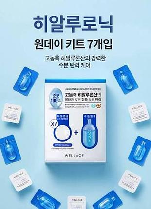 Інтенсивний комплекс з гіалуроновою кислотою wellage real hyaluronic one day kit