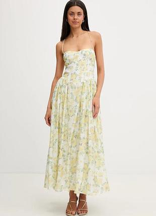 Urbanshop com ua bardot корсетное платье с лиоцелом желтое в цветы 59786db5 размеры запитуйте