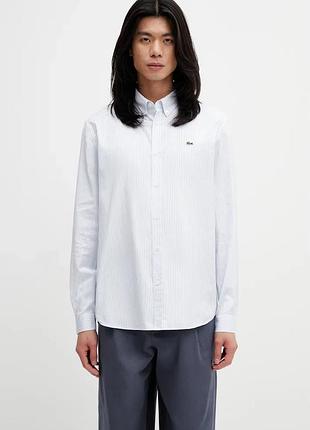 Urbanshop com ua lacosteсорочка чоловіча бавовняна біла смужки ch5084 розміри запитуйте