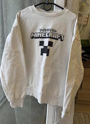 Худі для підлітків minecraft біле