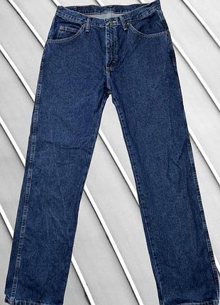 Мужские джинсы wrangler w33 l32 eu 48 ua 48 прямые джинсовые брюки деним regular fit straight leg трубы мужскую одежду