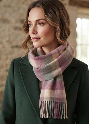 Женский шерстяной шарф edinburgh since 1437 / 100% lambswool (шерсть ягненка) в пастельных тонах