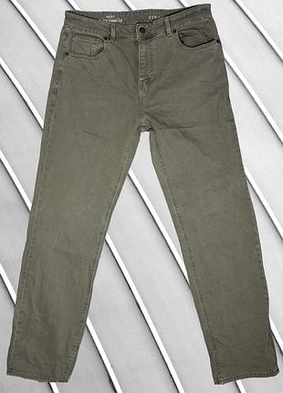 Мужские джинсы next w34 l33 eu 50 ua 34 ua 50 прямые джинсовые брюки деним regular fit straight leg трубы прямые джинсы