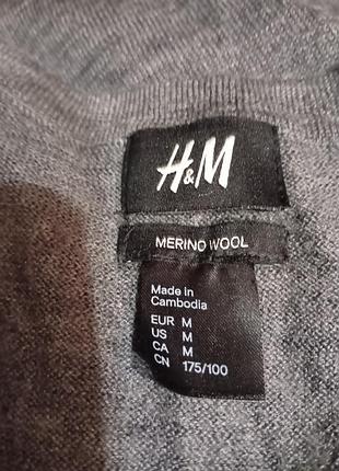 Вовняний пуловер h&m 6