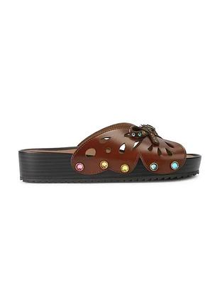 Urbanshop com ua kurt geiger londonшльопанці жіночі шкіряні boho butterfly flat коричневі 5596630109 розміри запитуйте
