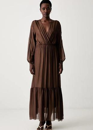 Urbanshop com ua vicoloразклешенное платье с шелком коричневое tab2373 размеры запитуйте