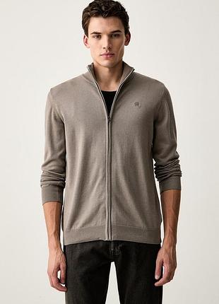 Urbanshop com ua g-starсветр на застібці чоловічий бавовняний core zip through коричневий d24733-c218 розміри запитуйте