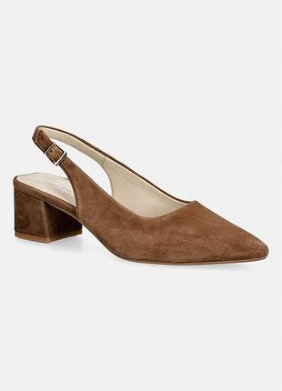 Urbanshop com ua vagabond shoemakersтуфлі-човники з відкритою п'ятою нубукові marta коричневі 5928-140-89 розміри запитуйте