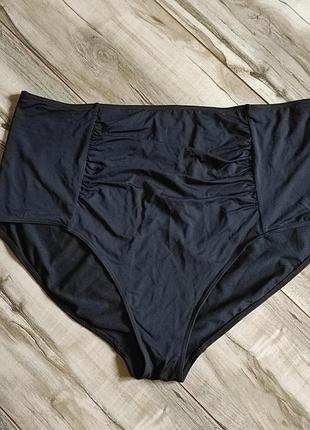 Чорні плавки з високою посадкою та драпіруванням matalan, розмір uk 22 / 3xl-4xl (56 ua)