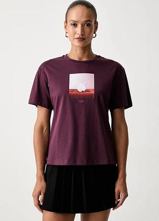 Urbanshop com ua twinsetфутболка женская хлопковая бордо 262tf2090 размеры запитуйте