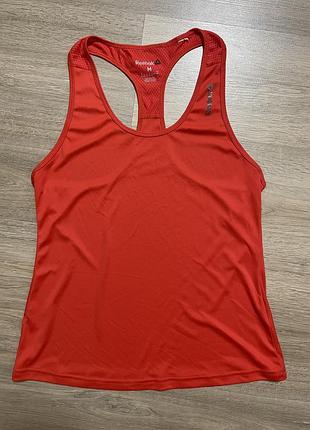 Майка спортивна жіноча reebok червоно-коралова, розмір m