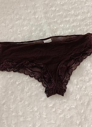 Ажурні трусики коричневі кружевні труси мереживні intimissimi xl 14 42 50