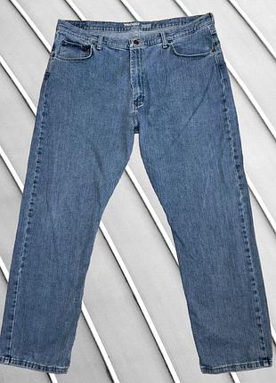 Джинсы wrangler w40 l30 eu 5669 40 ua 56 прямые джинсы трубы straight leg regular fit деним джинсовые брюки классические