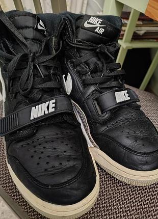 Кросівки чоловічі nike air jordan шкіряні чорні