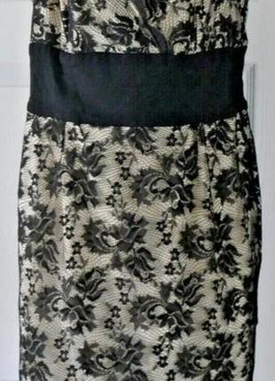 Элегантное кружевное платье-футляр marks &amp; spencer (uk 18 / eur 46)