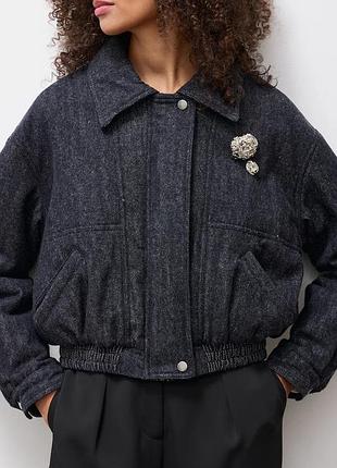 Urbanshop com ua answear.labкуртка oversize женская с хлопком темно-синяя размеры запитуйте