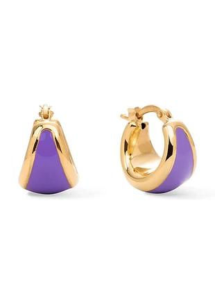 Urbanshop com ua berriesсережки жіночі позолочені срібні з емаллью viva lavender earrings ke012g розміри запитуйте