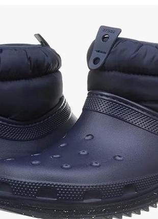 Чоботи жіночі crocs women's classic neo puff shorty boot w snow сині