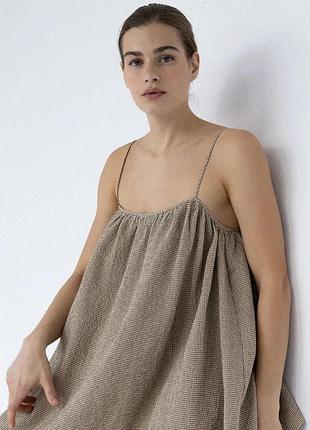 Urbanshop com ua muuv.muuv розкльошена сукня бавовняна з еластаном tao бежева однотонна розміри запитуйте